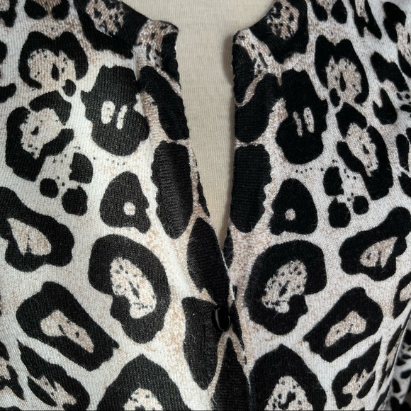 LEOPARD PRINT CARDIGAN SWEATER - Picture 4 of 10
